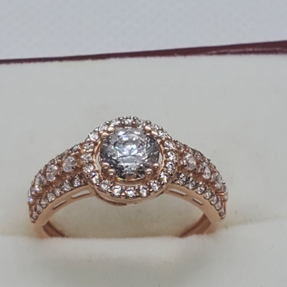 14 KT Rose Gold CZ Ring - Picture 7 of 7